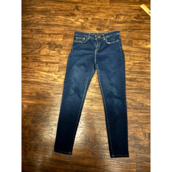 Michael Kors Izzy Cropped Skinny Denim Jeans Women's Size 8 Blue Mid-Rise - Picture 1 of 9